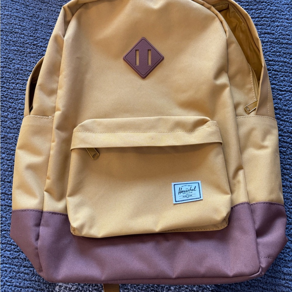 Herschel Supply Company Mustard and Brown Backpack